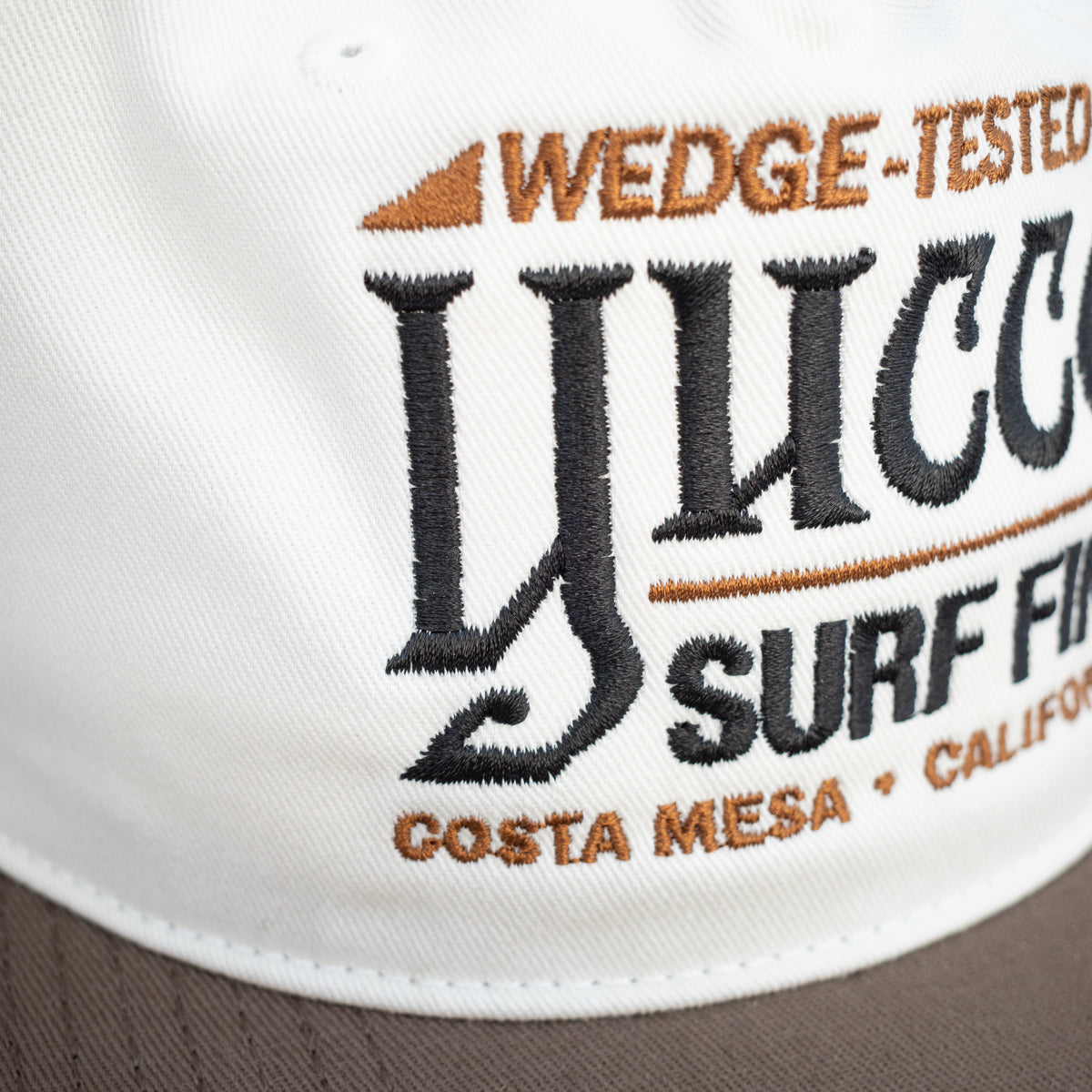 Close up of White Yucca Wedge Tested Hat